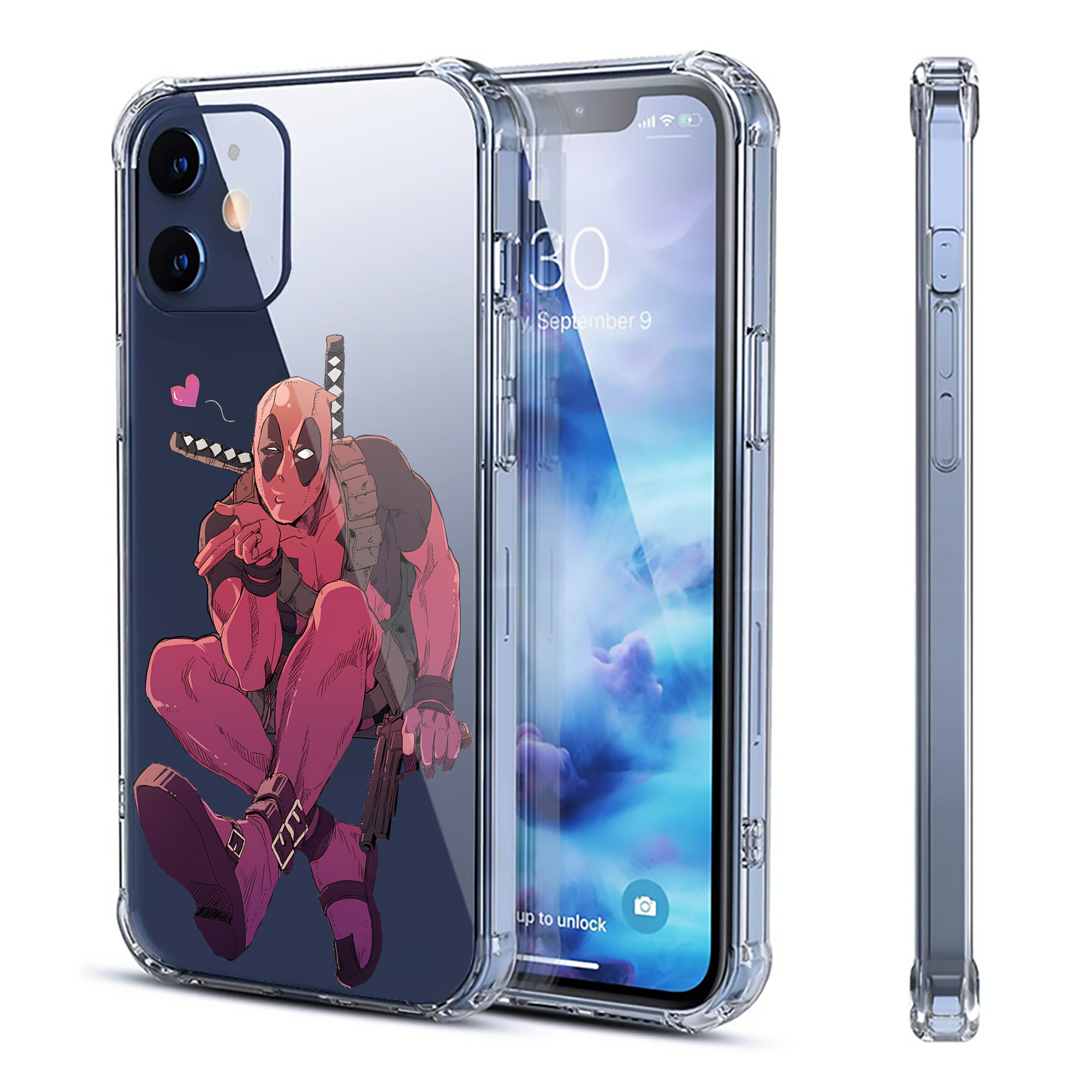 （画像用） Deadpool デッドプール 【iPhone 12シリーズ対応】透明スマホケース（クリアソフトケース）